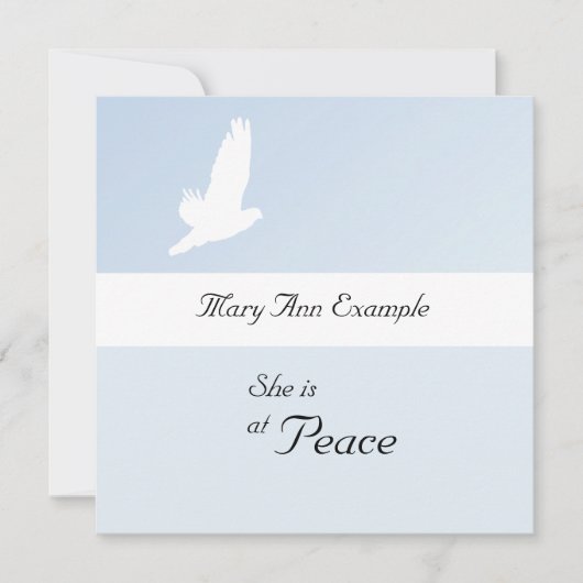 aankondiging van overlijden / overlijden (Voorkant)