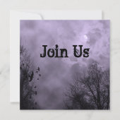 Aankondiging van Paarse aangepaste halloween-uitno (Voorkant)