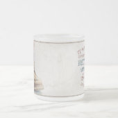 Aankondiging van pensioen met oude laarzen V1.0 Matglas Koffiemok (Center)