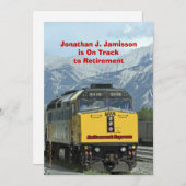Aankondiging van pensionering, Gele trein (Voorkant / Achterkant)