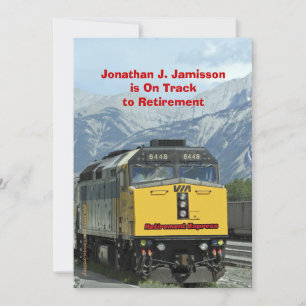 Aankondiging van pensionering, Gele trein