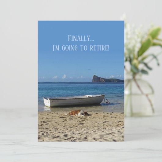 Aankondiging van pensionering (jouw tekst voor en  (Staand voorkant)