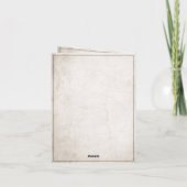 Aankondiging van pensionering met oude laarzen (Achterkant)