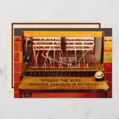 Aankondiging van pensionering,  telefoonschakelbor (Voorkant / Achterkant)