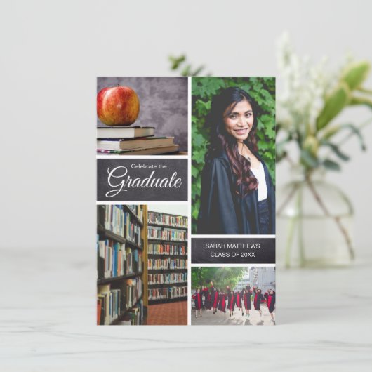 Aankondiging van persoonlijke Afstuderen foto-coll (Staand voorkant)