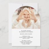 Aankondiging van Photo & Trendy Script Afstuderen (Achterkant)