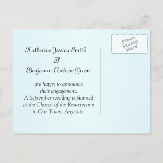 Aankondiging van Pink Orchids-verloving (Achterkant)