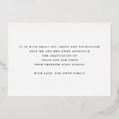 Aankondiging van Roos Gold Foil Foto's (Achterkant)