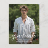 Aankondiging van script-Afstuderen Briefkaart (Voorkant)