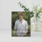 Aankondiging van script-Afstuderen Briefkaart (Staand voorkant)