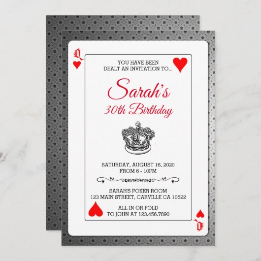 Aankondiging van speelkaarten (Voorkant / Achterkant)