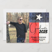 Aankondiging van Texas Th-Photo Afstuderen (Voorkant)