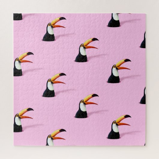 Aankondiging van Toucan: Tropical Pink Paradise Legpuzzel (Verticaal)