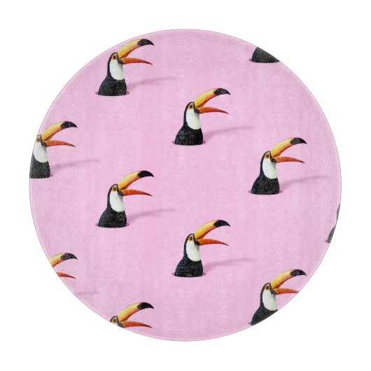Aankondiging van Toucan: Tropical Pink Paradise Snijplank (Voorkant)