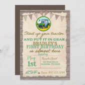 Aankondiging van tractor Birthday (Voorkant / Achterkant)