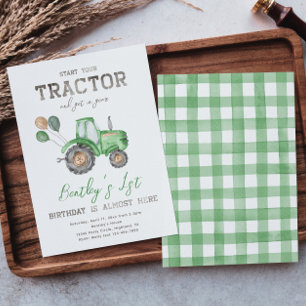 Aankondiging van tractor Birthday Aanbesteding t