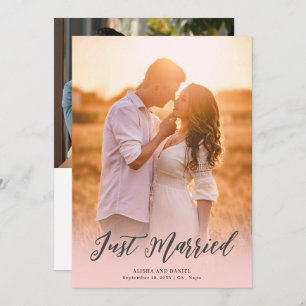 Aankondiging van twee persoonlijke foto-bruiloft m