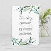 Aankondiging van uitstel van het botanische huweli (Staand voorkant)