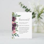 Aankondiging van uitstel van het huwelijk van Flor Briefkaart (Staand voorkant)