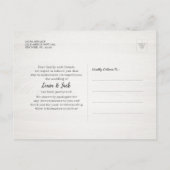 Aankondiging van uitstellen van huwelijk Wijziging (Achterkant)