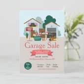 Aankondiging van uitverkoop garage (Staand voorkant)