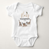 Aankondiging van Unisex Safari Animal Baby Romper (Voorkant)