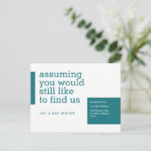 Aankondiging van verhuizing (Staand voorkant)