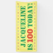 Aankondiging van verjaardag spandoek (Verticaal)