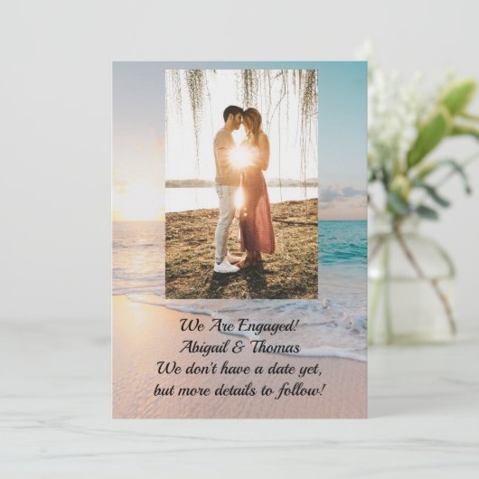 Aankondiging van verloving bij Photo Ocean (Staand voorkant)