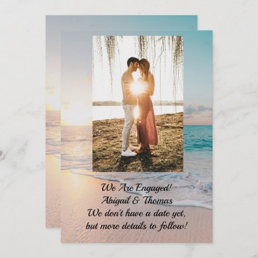 Aankondiging van verloving bij Photo Ocean (Voorkant / Achterkant)
