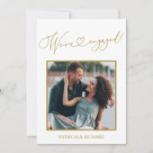 Aankondiging van verloving en sla de datum-foto op (Voorkant)