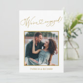 Aankondiging van verloving en sla de datum-foto op (Staand voorkant)