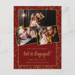 Aankondiging van verloving Rood Goud 3 Foto Prentb