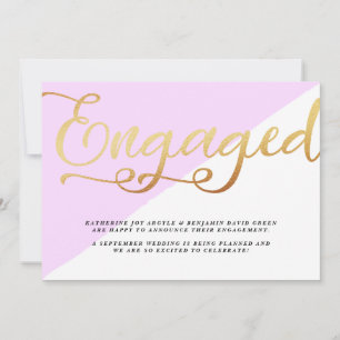 Aankondiging van Verloving voor modern Gold Foil s