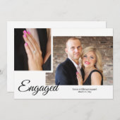 Aankondiging van Verloving voor showy Script-foto' (Voorkant / Achterkant)