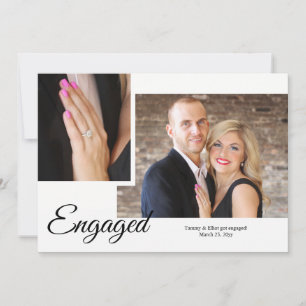 Aankondiging van Verloving voor showy Script-foto'