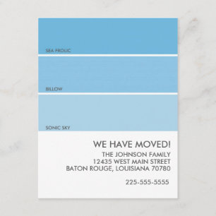 Aankondiging van verplaatsing van verfmonster