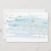 Aankondiging van waterverf Blue and Gold Elopement (Achterkant)