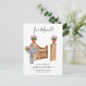 Aankondiging van waterverf Home Moving I-verplaats (Staand voorkant)