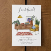 Aankondiging van waterverf Home Moving I-verplaats