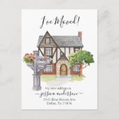 Aankondiging van waterverf Home Moving I-verplaats (Voorkant)