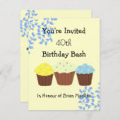 Aankondiging van wijnstokken en cupcakes op zaterd (Voorkant / Achterkant)