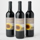 Aankondiging van zonnebloempitten en Baby Wijn Etiket (Flessen)