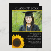 Aankondiging van zonnebloempitten Foto Afstuderen (Voorkant / Achterkant)