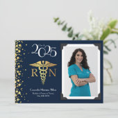 Aankondiging van zurend Afstuderen Navy Blue (Staand voorkant)