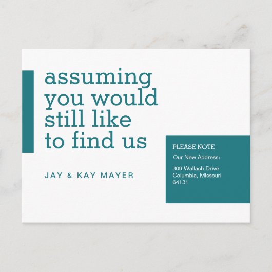 Aankondiging verhuisd (Voorkant)