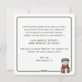 Aankondiging verhuizing naar nieuw huis met vakant (Achterkant)