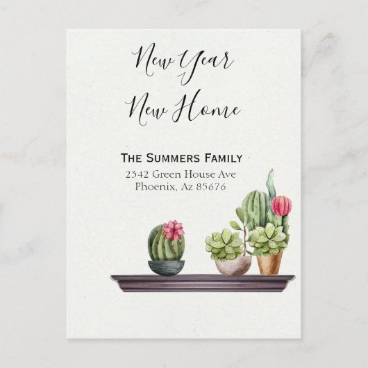 Aankondiging verhuizing Wij zijn verhuisd Nieuwjaa (Voorkant)