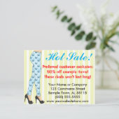 Aankondiging verkoop mode Leggings Briefkaart (Staand voorkant)