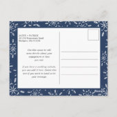 Aankondiging verloving 2 Foto Snowflake Pattern Briefkaart (Achterkant)
